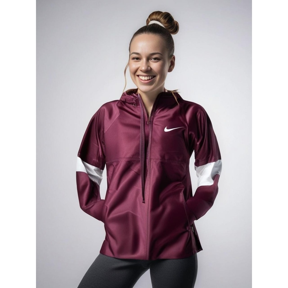 Nike Women's Full Zip Hoodie CJ1796-670 Deep Maroon Medium Dri-FIT Therma-FIT‎